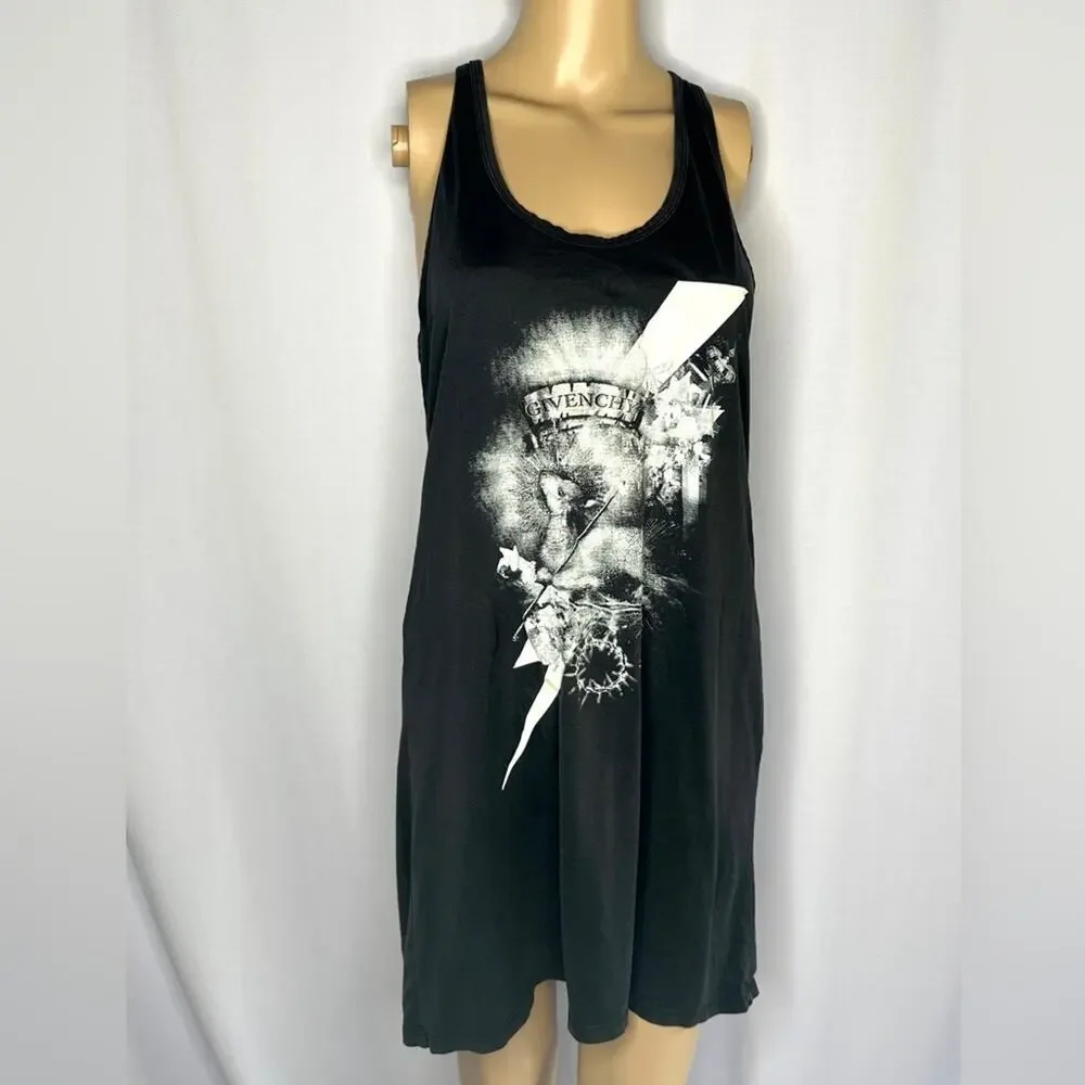 Givenchy Lamb Black Tank Top Mini Dress Large - Picture 3 of 9